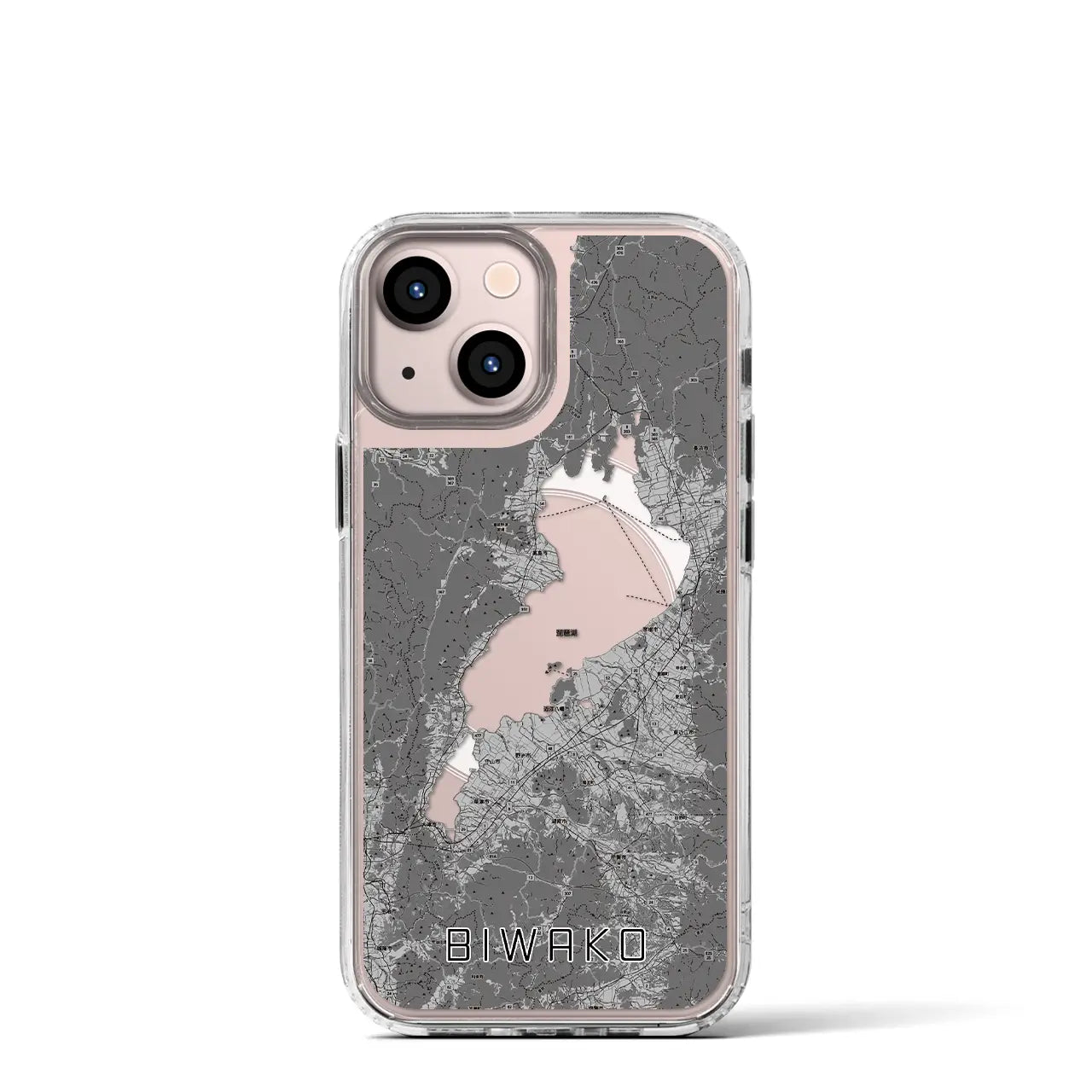 【琵琶湖2(滋賀県)】地図柄iPhoneケース(MagSafeタイプ)