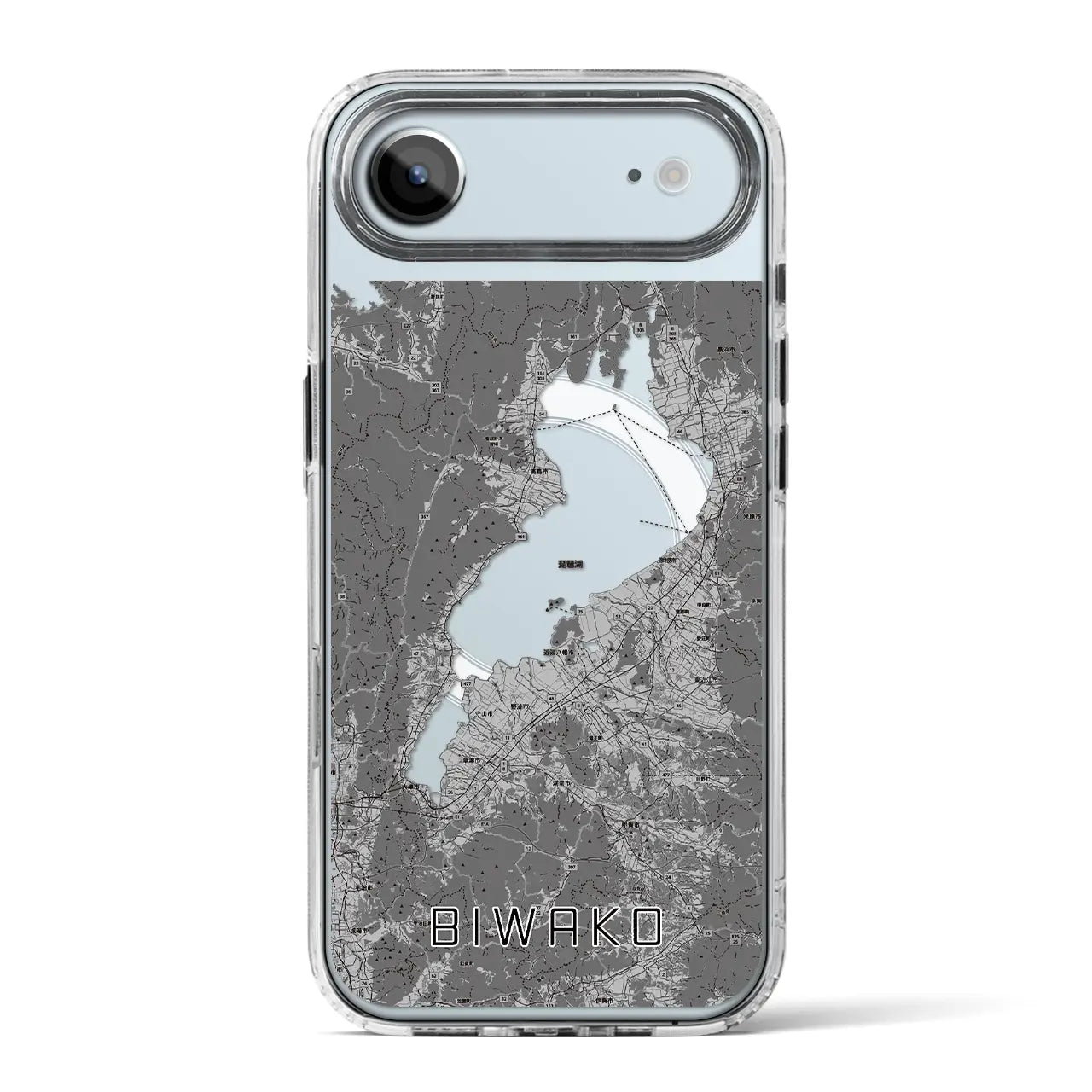 【琵琶湖2(滋賀県)】地図柄iPhoneケース(MagSafeタイプ)