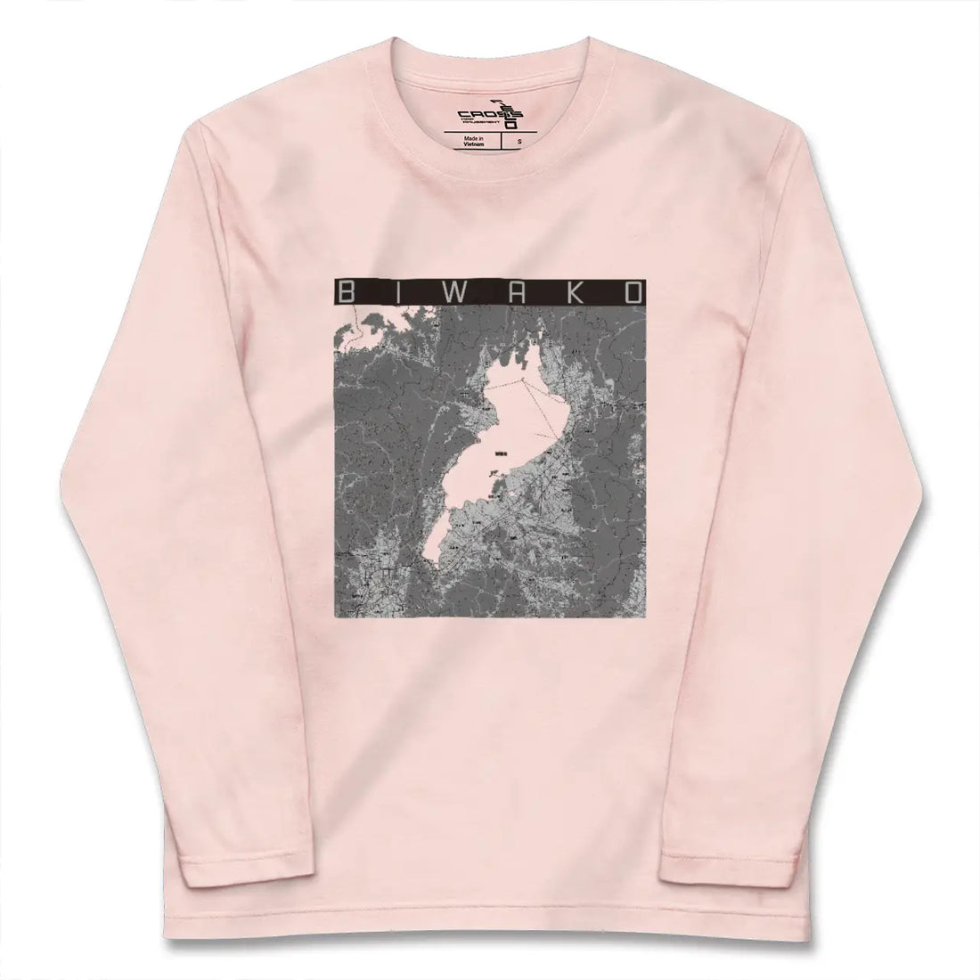 【琵琶湖2(滋賀県)】地図柄ロングスリーブTシャツ