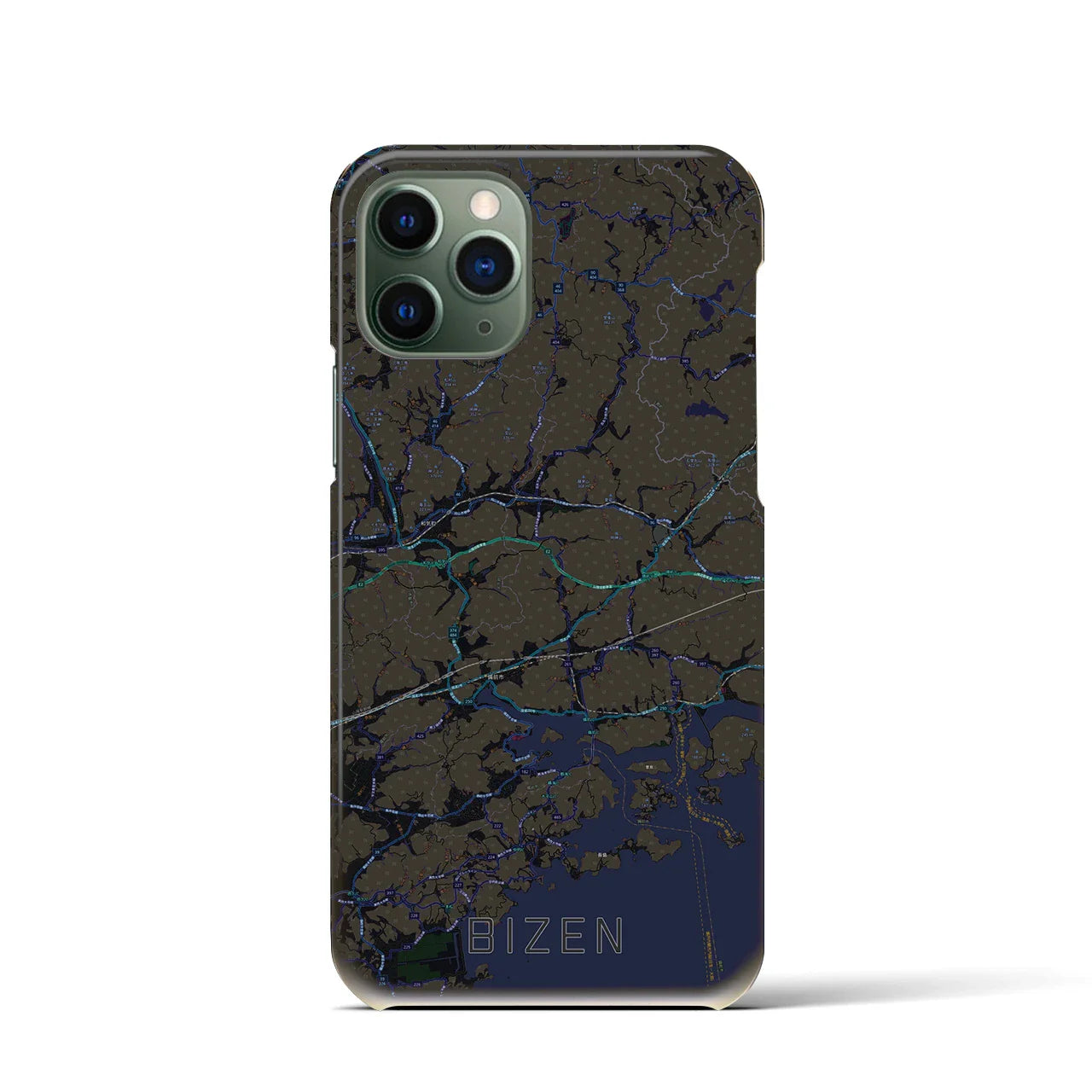 【備前(岡山県)】地図柄iPhoneケース(バックカバータイプ)