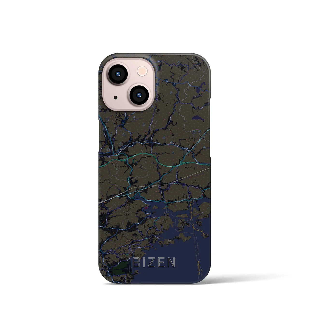 【備前(岡山県)】地図柄iPhoneケース(バックカバータイプ)