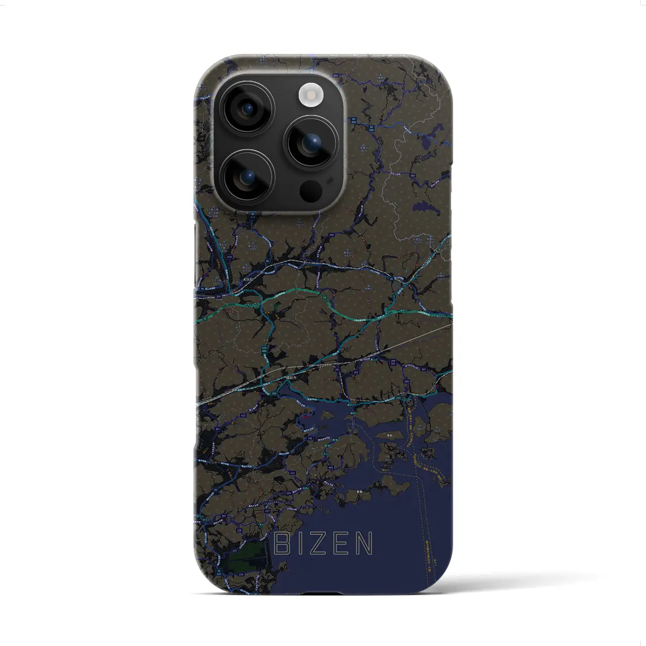 【備前(岡山県)】地図柄iPhoneケース(バックカバータイプ)