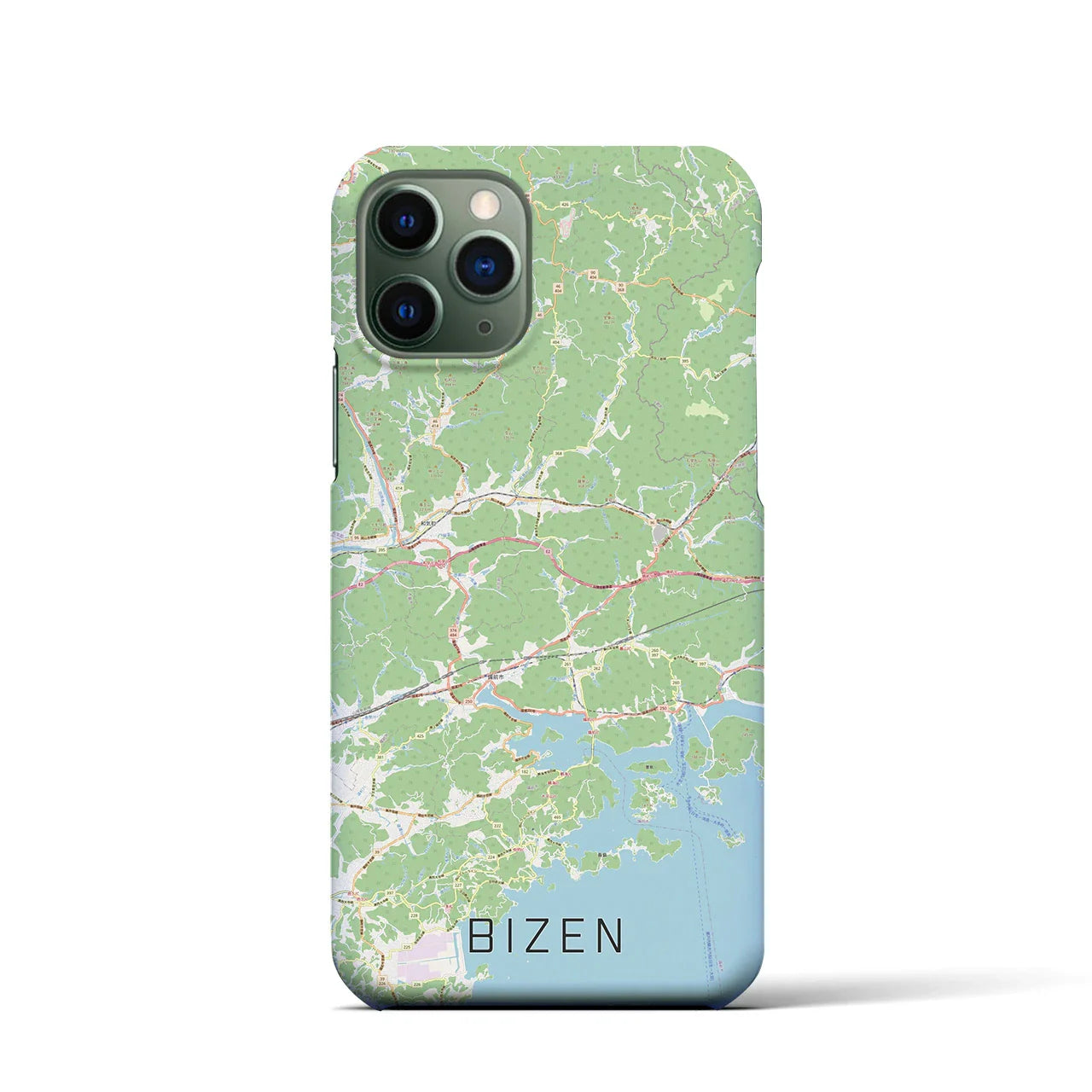 【備前(岡山県)】地図柄iPhoneケース(バックカバータイプ)