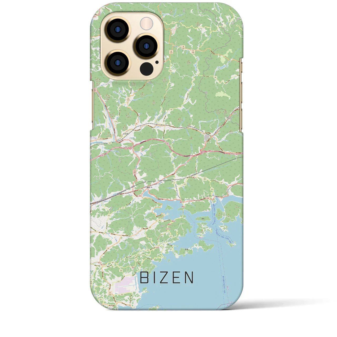【備前(岡山県)】地図柄iPhoneケース(バックカバータイプ)