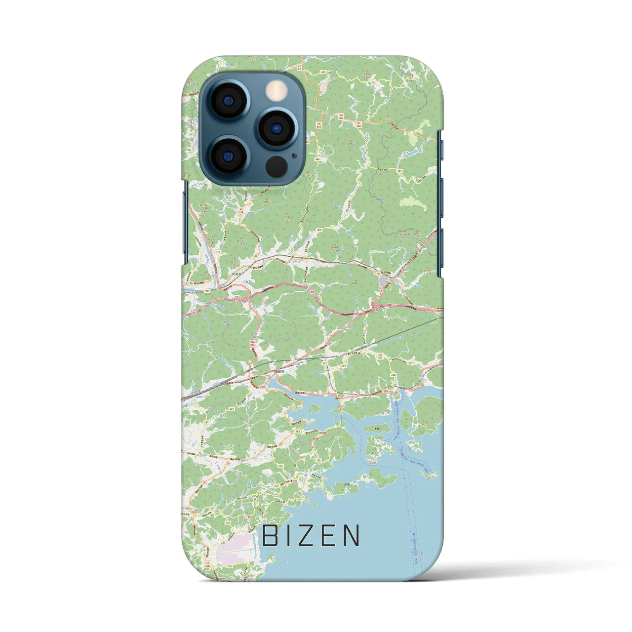 【備前(岡山県)】地図柄iPhoneケース(バックカバータイプ)