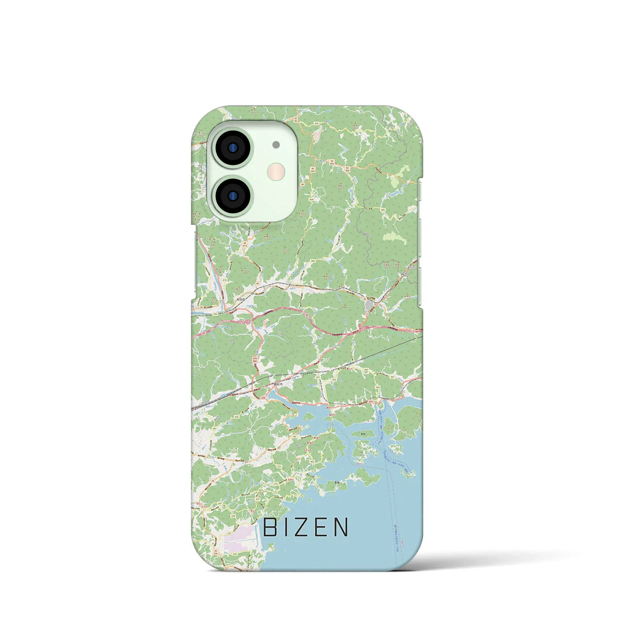 【備前(岡山県)】地図柄iPhoneケース(バックカバータイプ)
