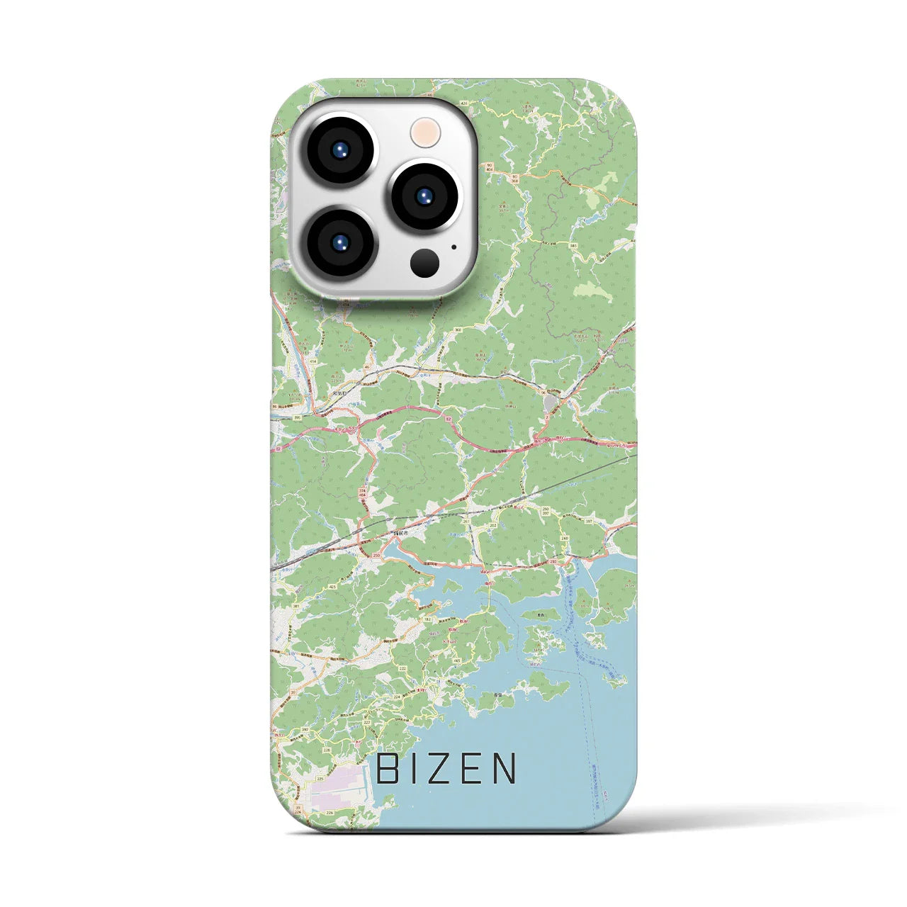 【備前(岡山県)】地図柄iPhoneケース(バックカバータイプ)