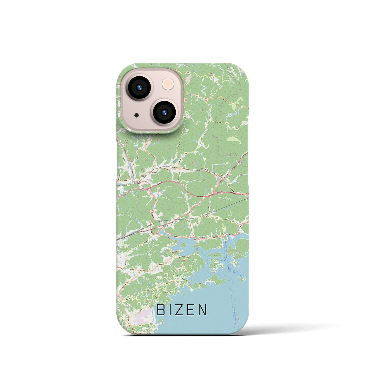 【備前(岡山県)】地図柄iPhoneケース(バックカバータイプ)