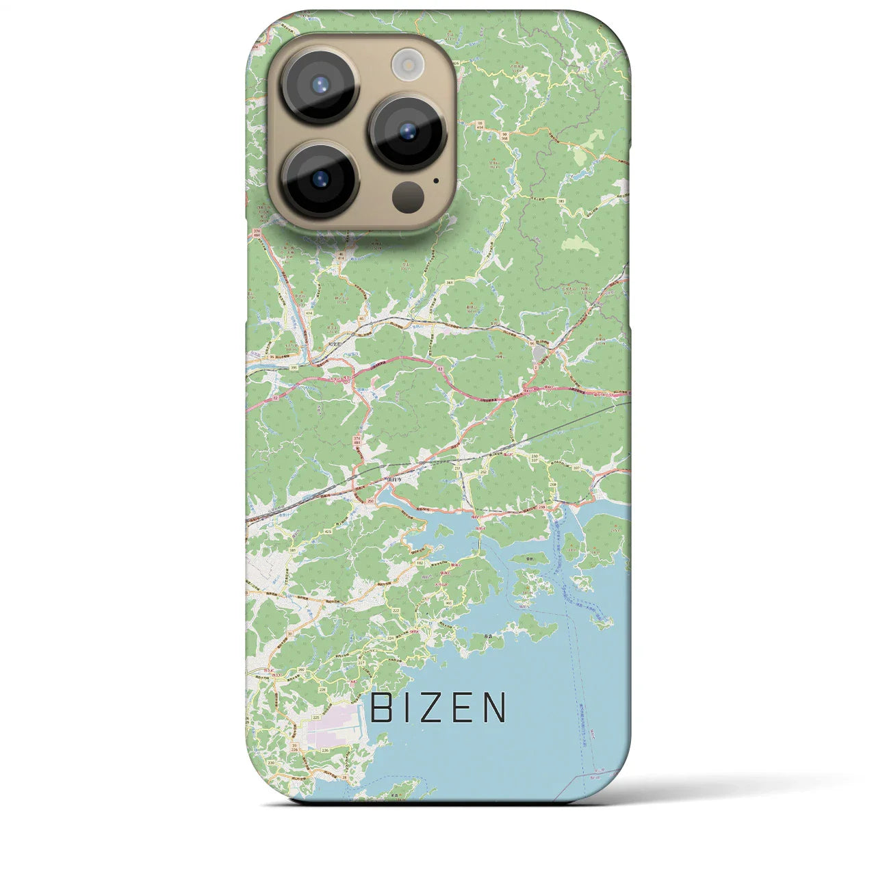 【備前(岡山県)】地図柄iPhoneケース(バックカバータイプ)