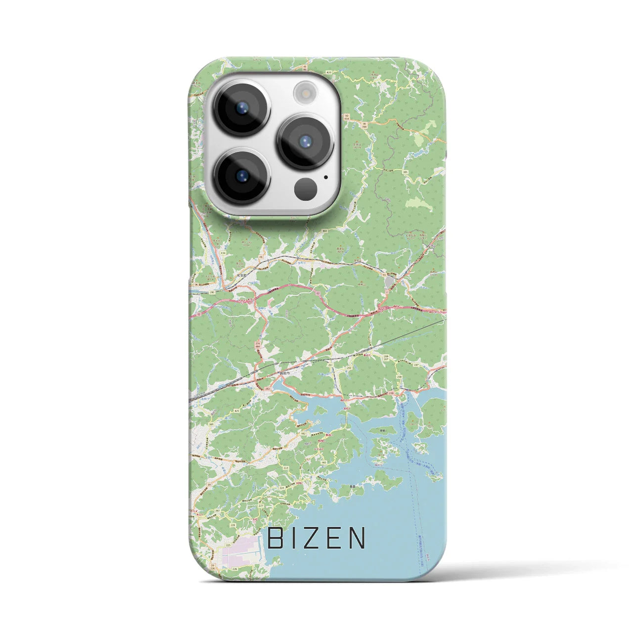 【備前(岡山県)】地図柄iPhoneケース(バックカバータイプ)