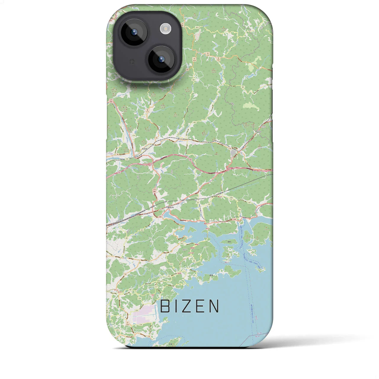【備前(岡山県)】地図柄iPhoneケース(バックカバータイプ)