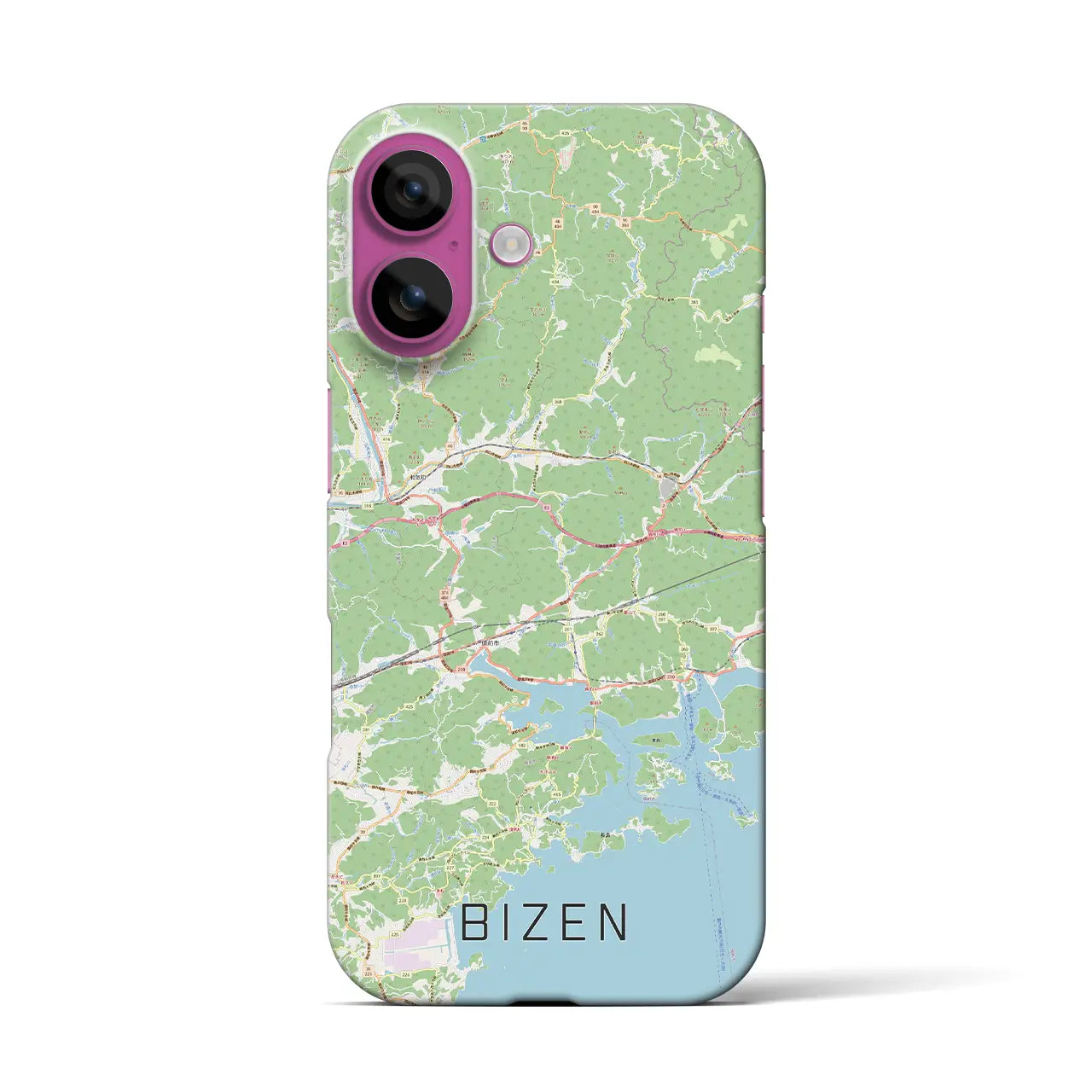 【備前(岡山県)】地図柄iPhoneケース(バックカバータイプ)
