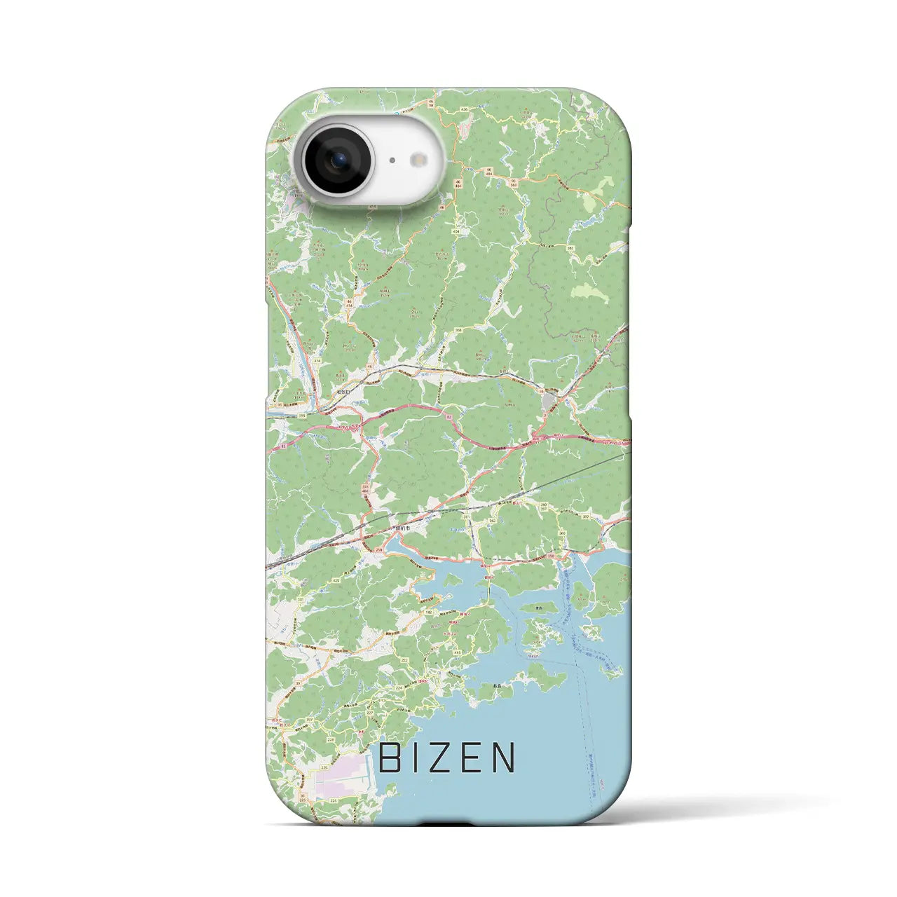 【備前(岡山県)】地図柄iPhoneケース(バックカバータイプ)