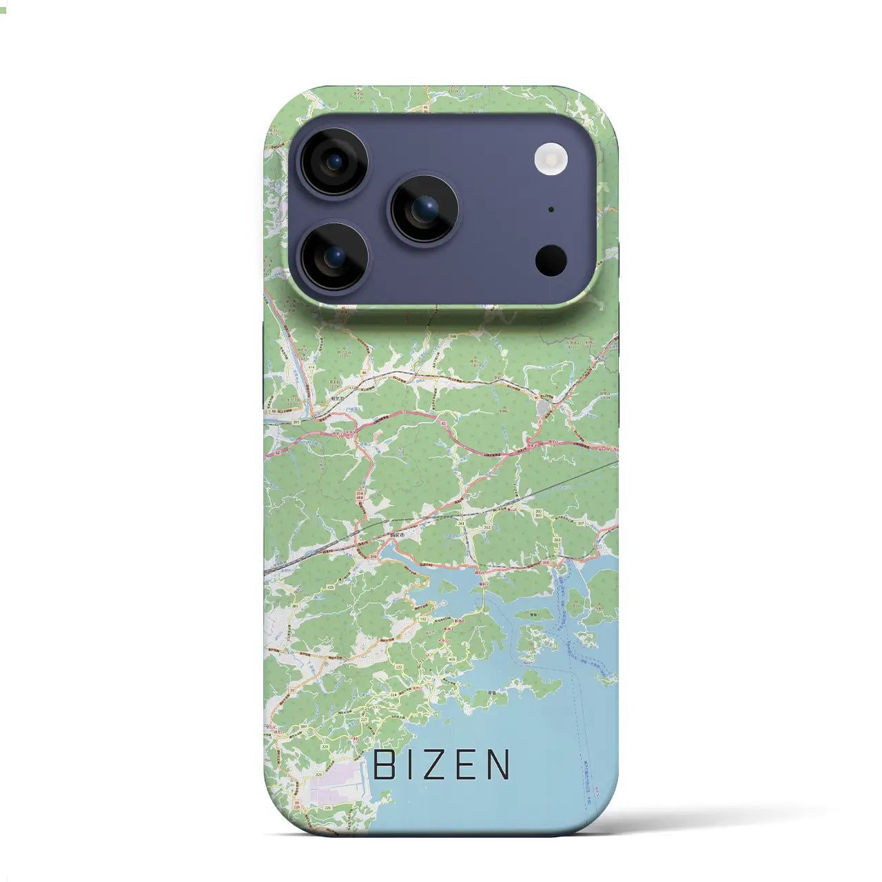 【備前(岡山県)】地図柄iPhoneケース(バックカバータイプ)