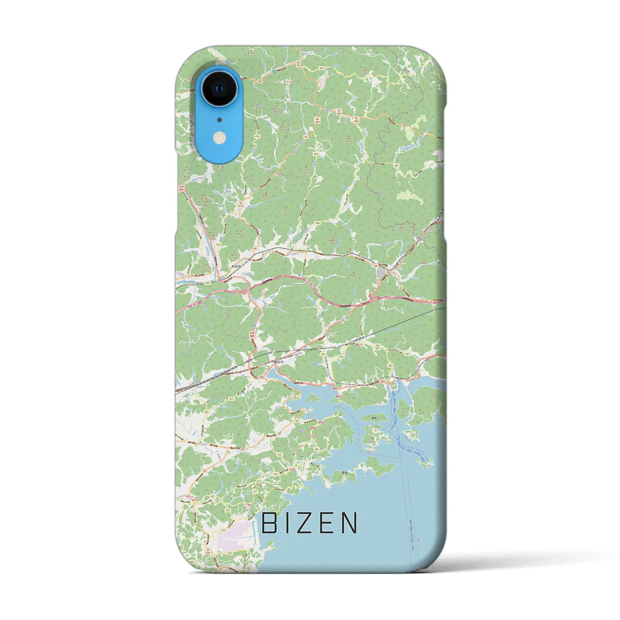【備前(岡山県)】地図柄iPhoneケース(バックカバータイプ)