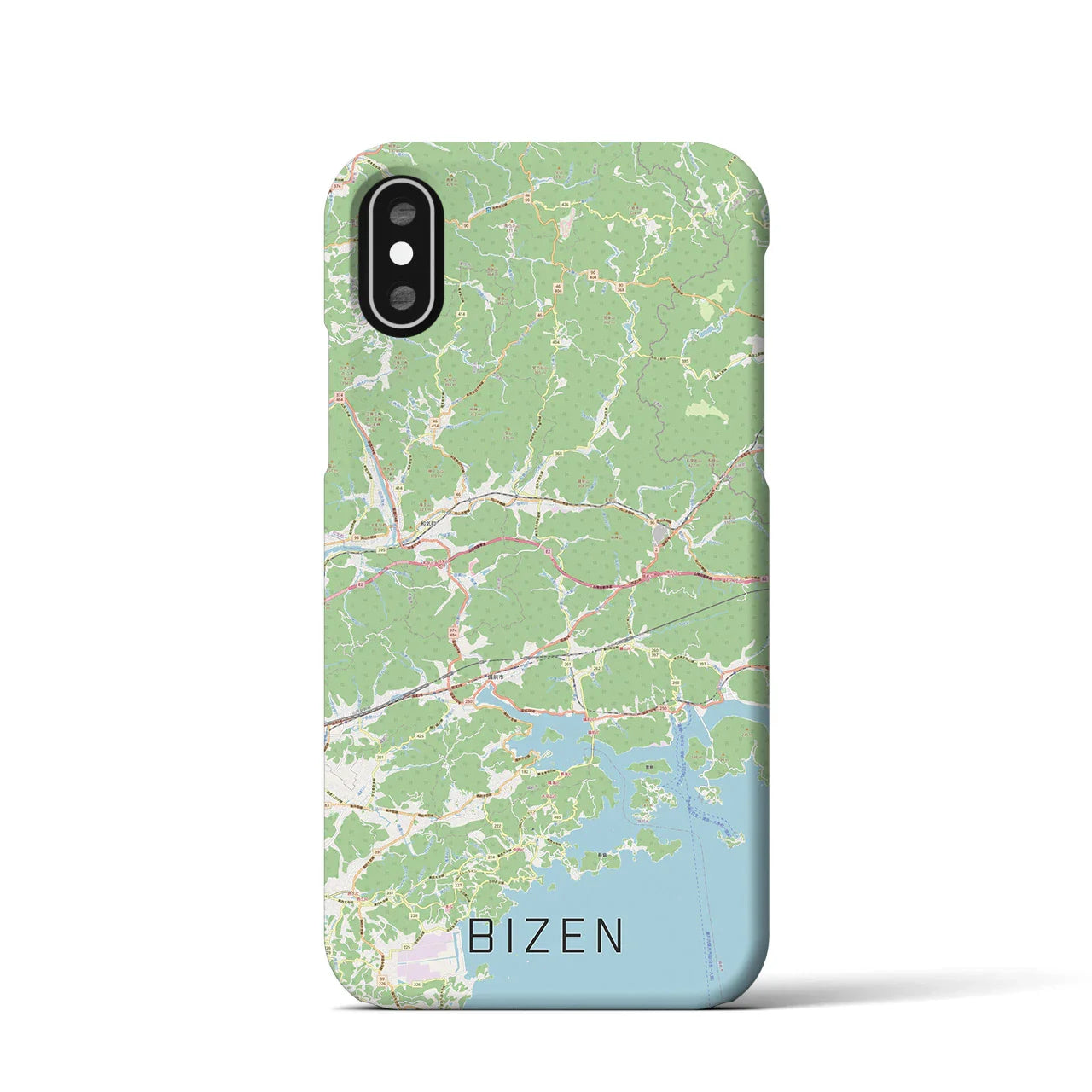 【備前(岡山県)】地図柄iPhoneケース(バックカバータイプ)
