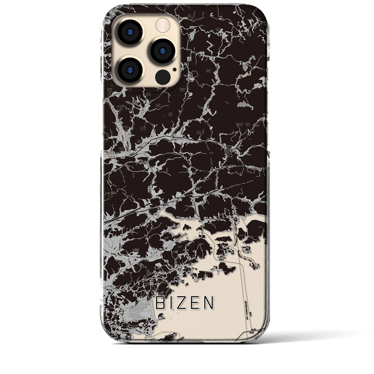 【備前(岡山県)】地図柄iPhoneケース(クリアタイプ)