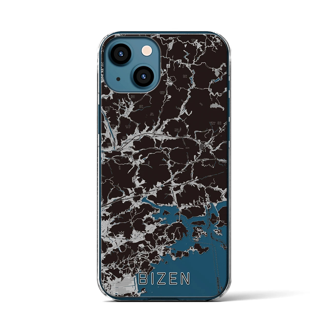 【備前(岡山県)】地図柄iPhoneケース(クリアタイプ)