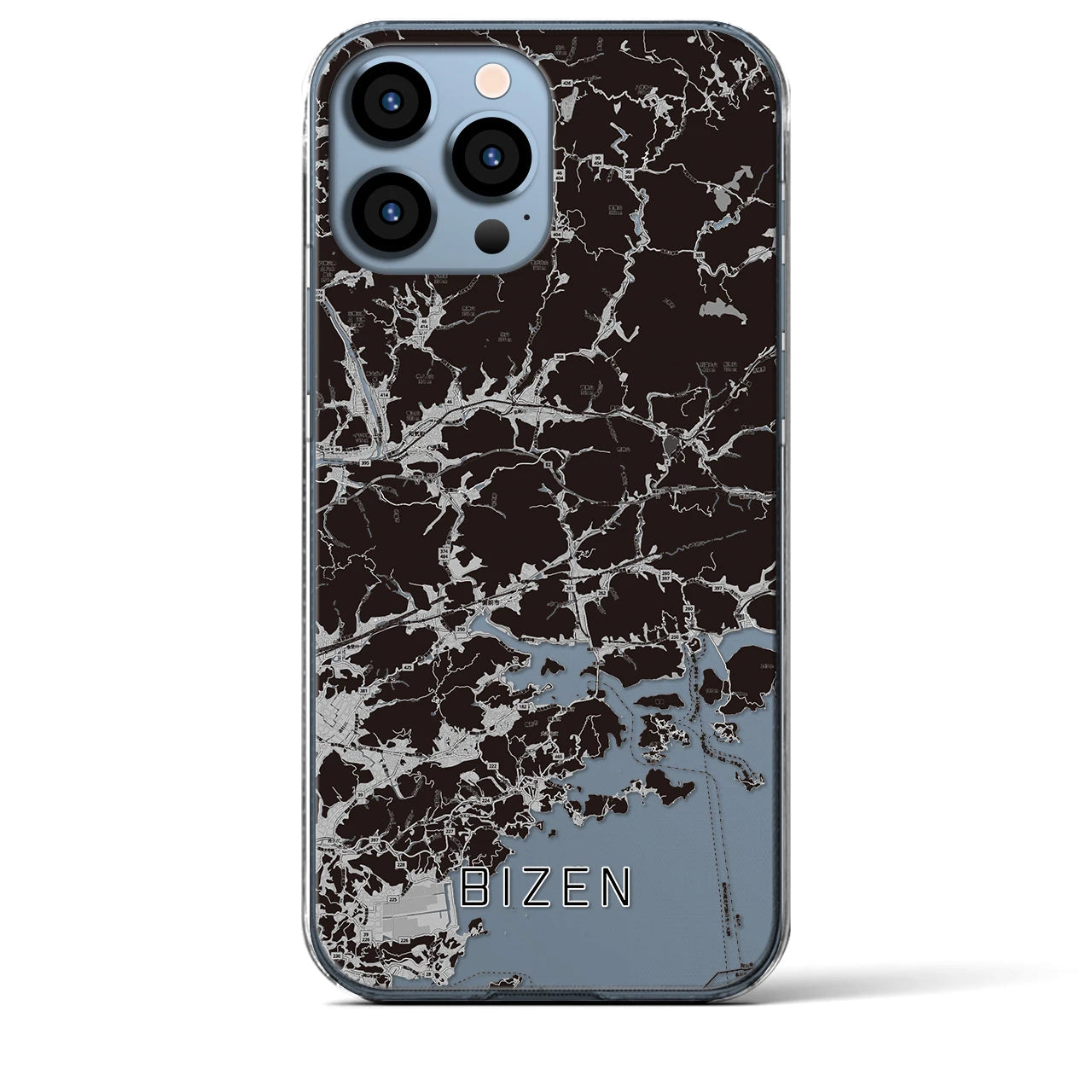 【備前(岡山県)】地図柄iPhoneケース(クリアタイプ)