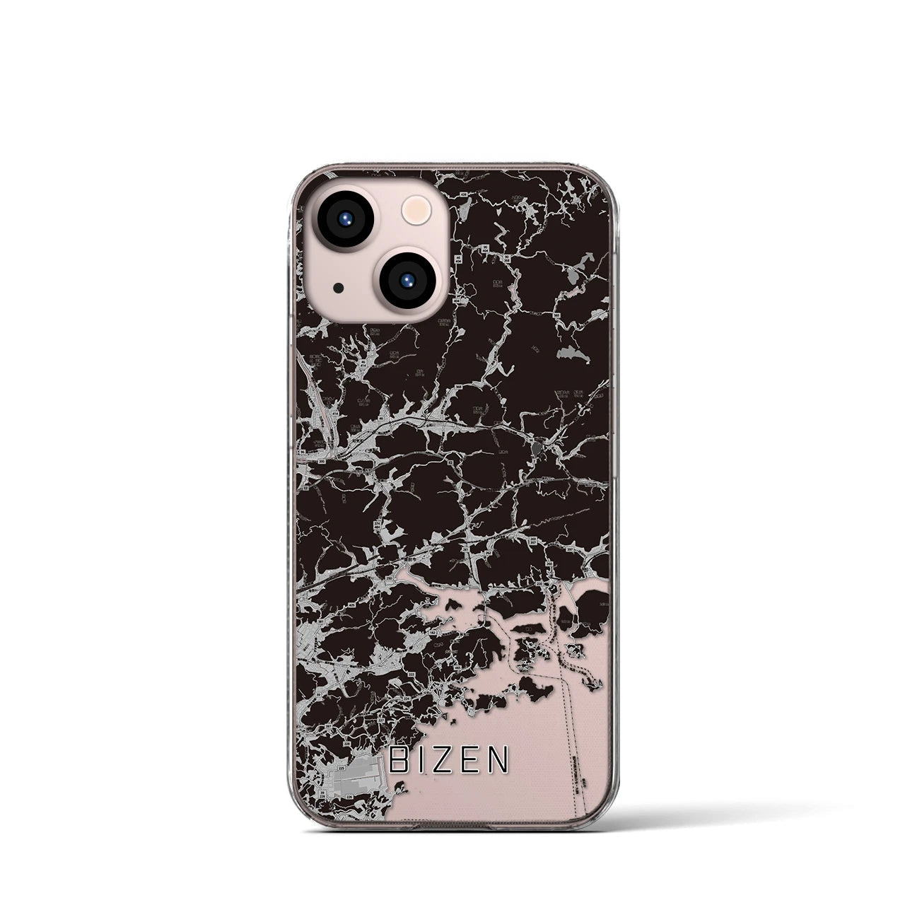 【備前(岡山県)】地図柄iPhoneケース(クリアタイプ)