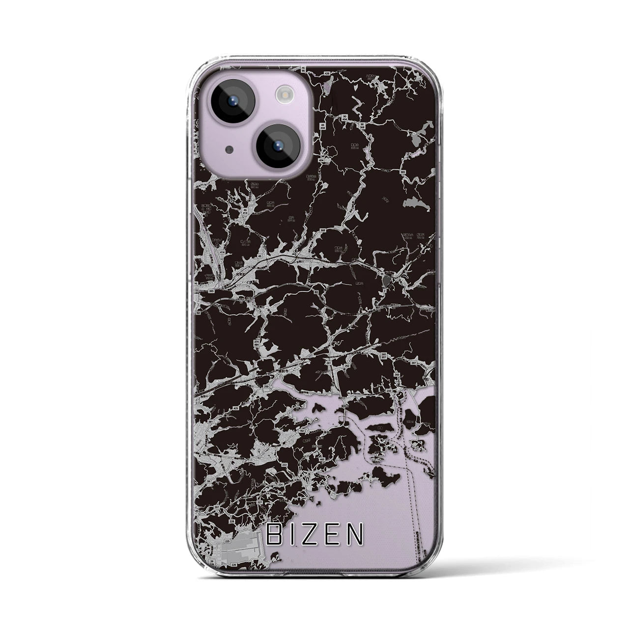 【備前(岡山県)】地図柄iPhoneケース(クリアタイプ)