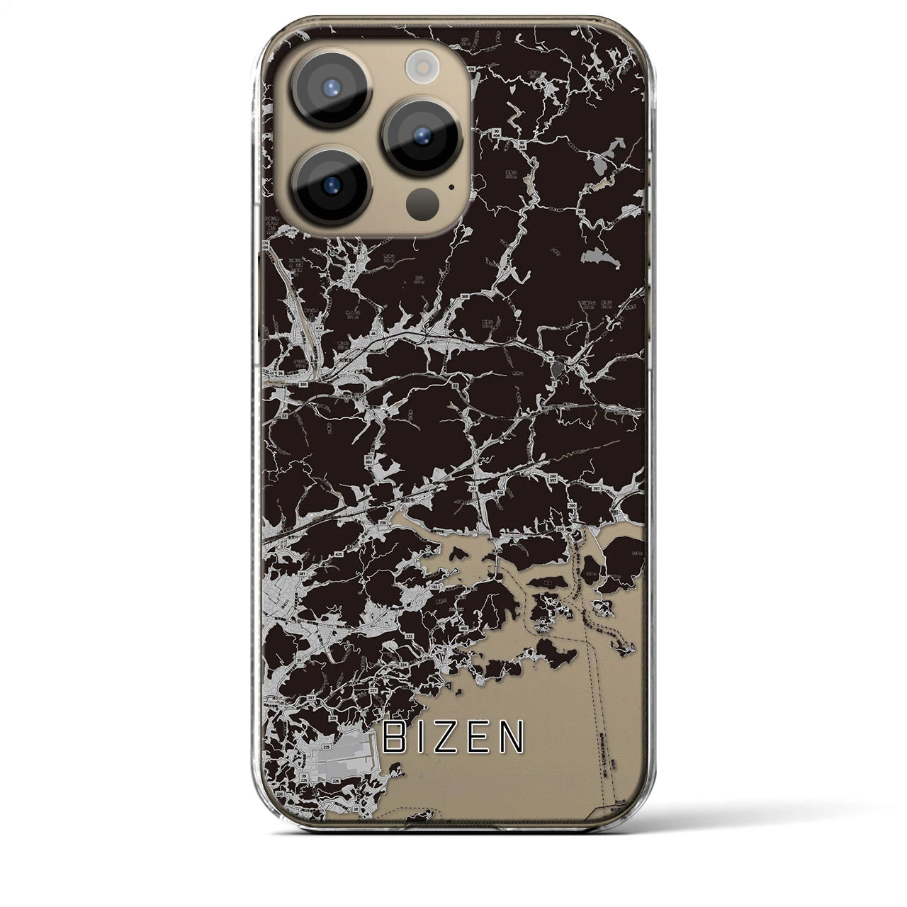 【備前(岡山県)】地図柄iPhoneケース(クリアタイプ)