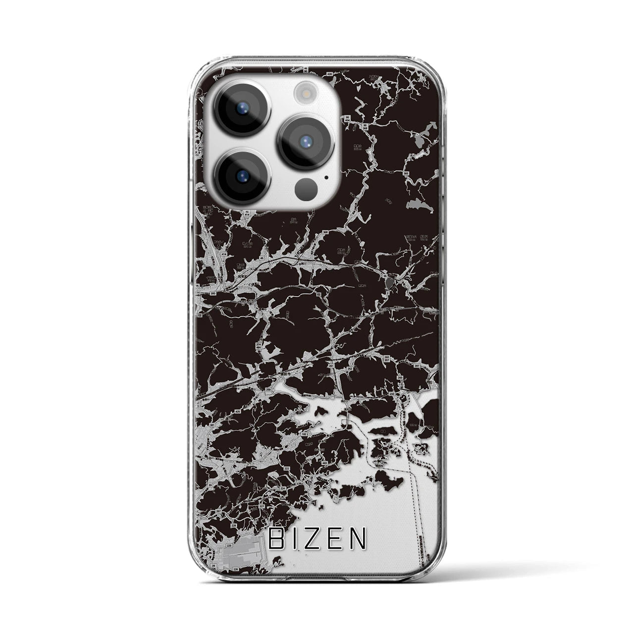 【備前(岡山県)】地図柄iPhoneケース(クリアタイプ)