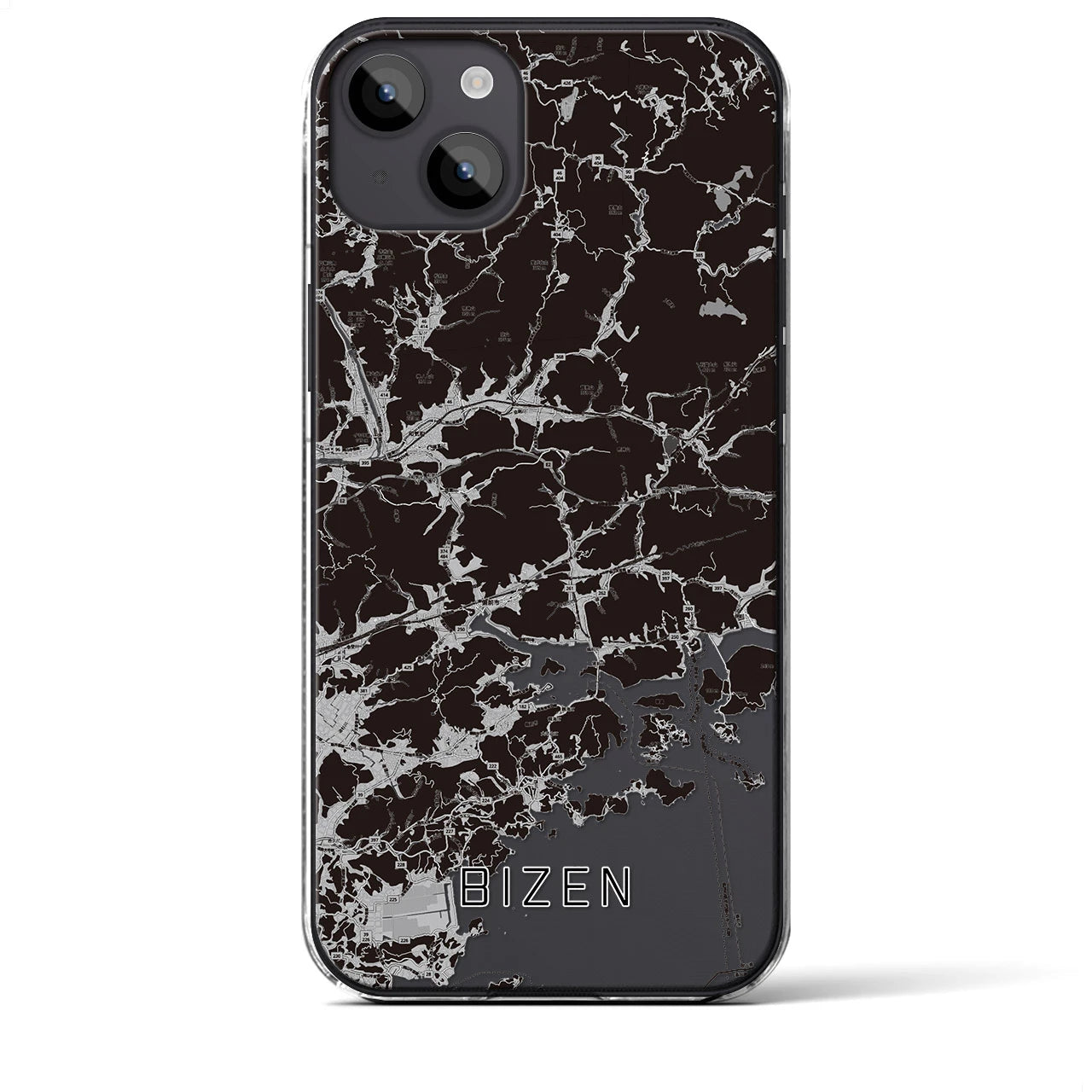 【備前(岡山県)】地図柄iPhoneケース(クリアタイプ)