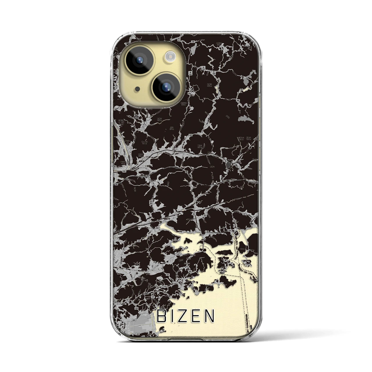 【備前(岡山県)】地図柄iPhoneケース(クリアタイプ)