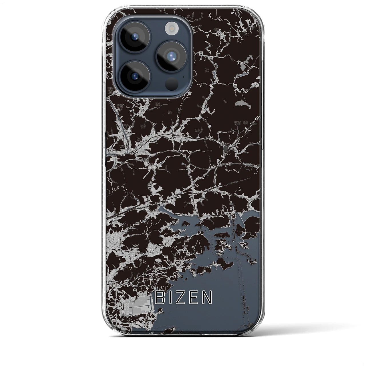 【備前(岡山県)】地図柄iPhoneケース(クリアタイプ)