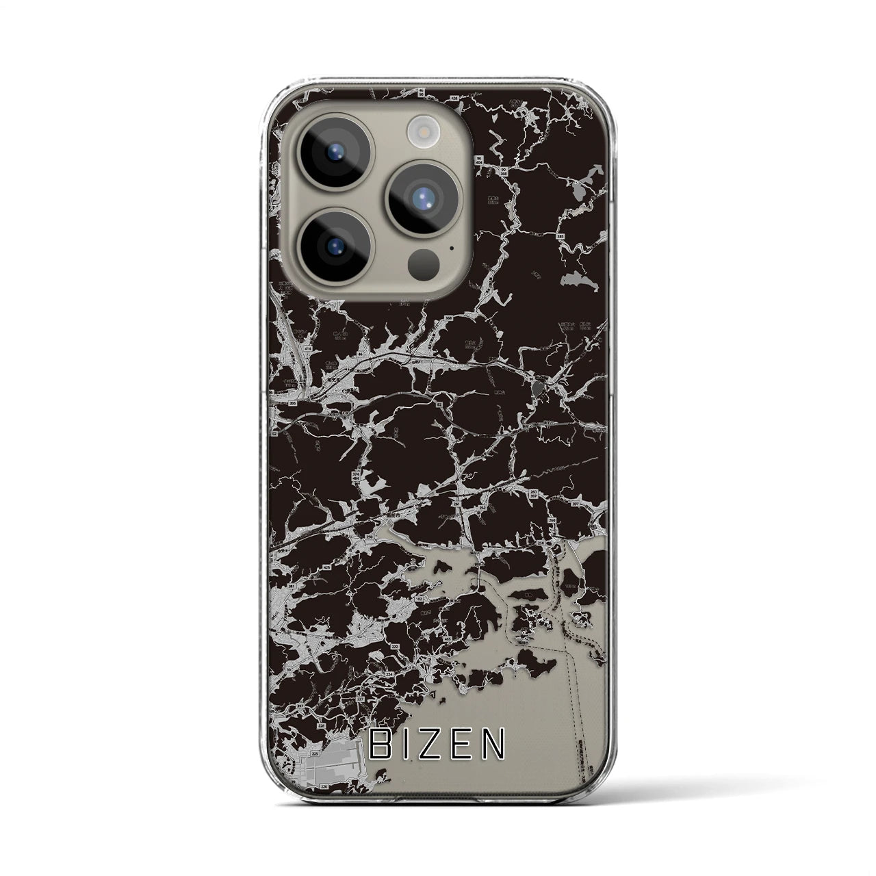 【備前(岡山県)】地図柄iPhoneケース(クリアタイプ)