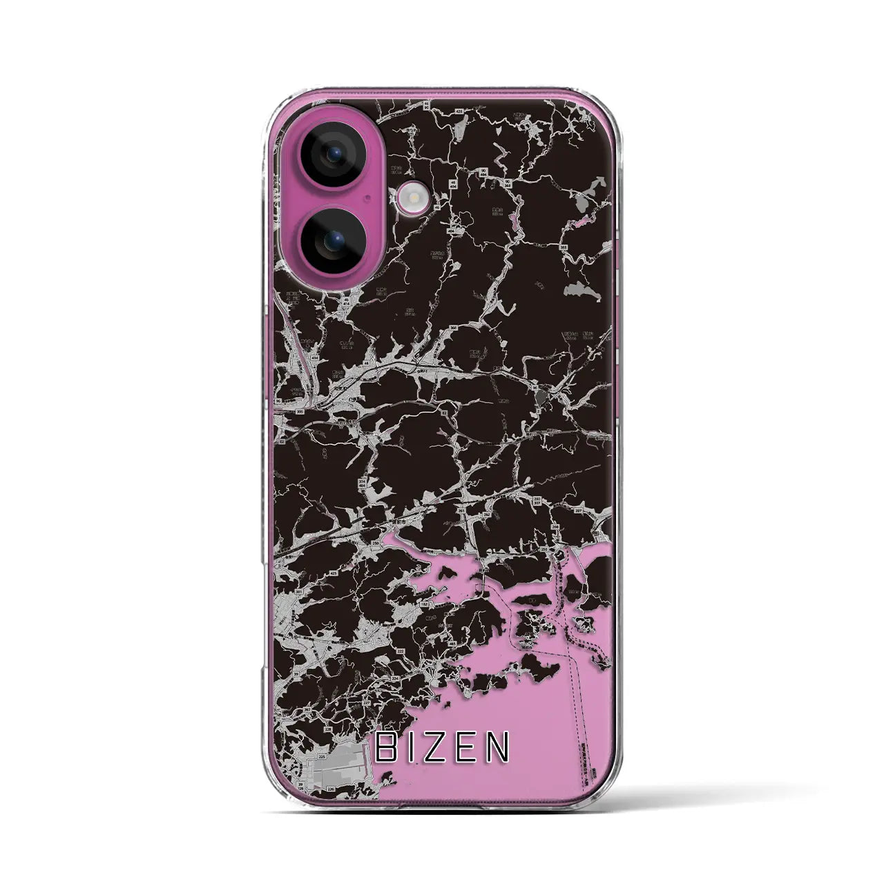 【備前(岡山県)】地図柄iPhoneケース(クリアタイプ)