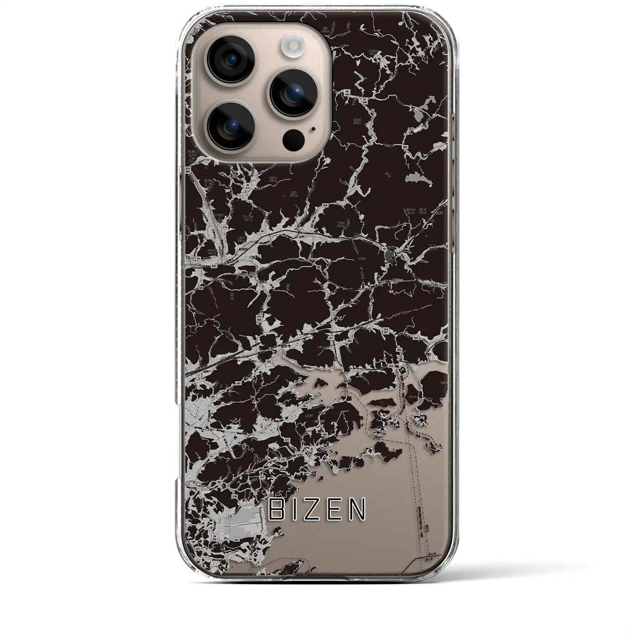 【備前(岡山県)】地図柄iPhoneケース(クリアタイプ)