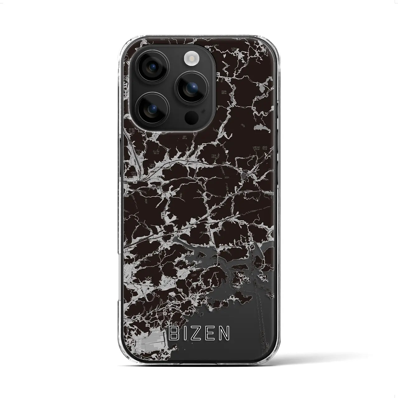 【備前(岡山県)】地図柄iPhoneケース(クリアタイプ)