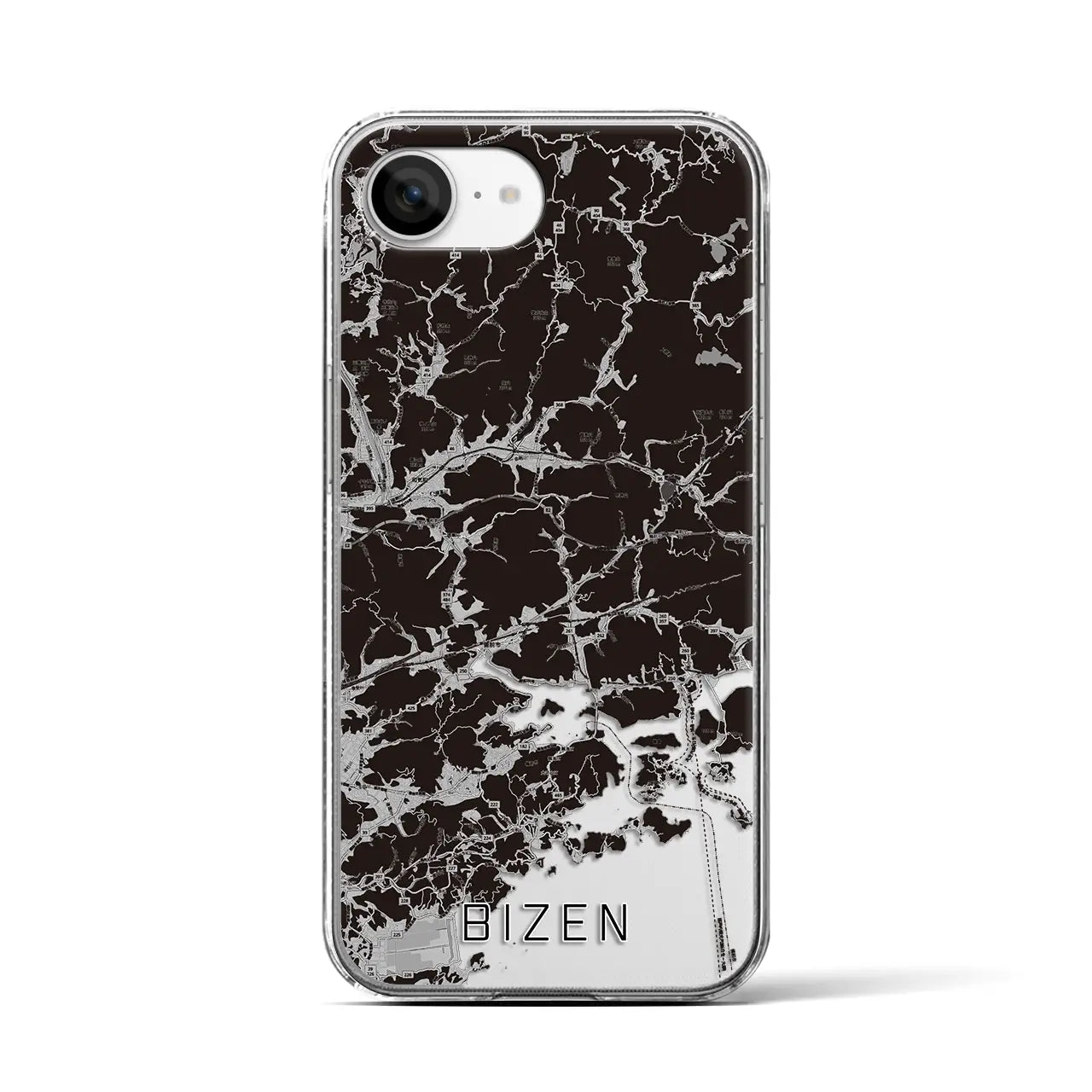 【備前(岡山県)】地図柄iPhoneケース(クリアタイプ)