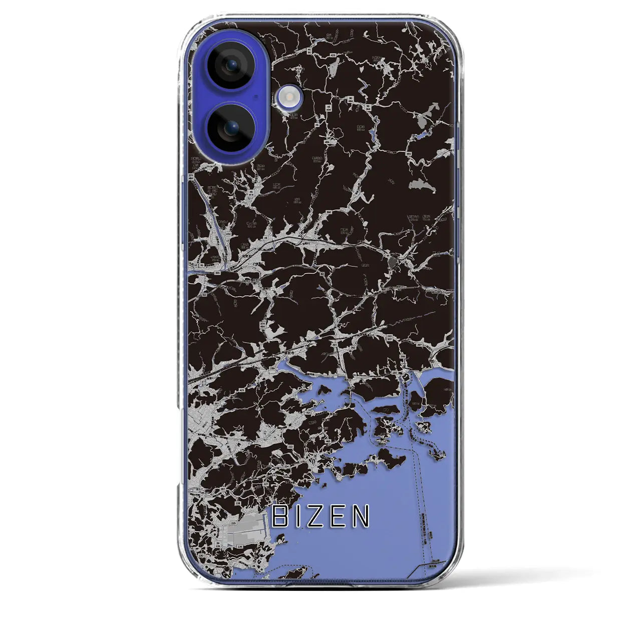 【備前(岡山県)】地図柄iPhoneケース(クリアタイプ)