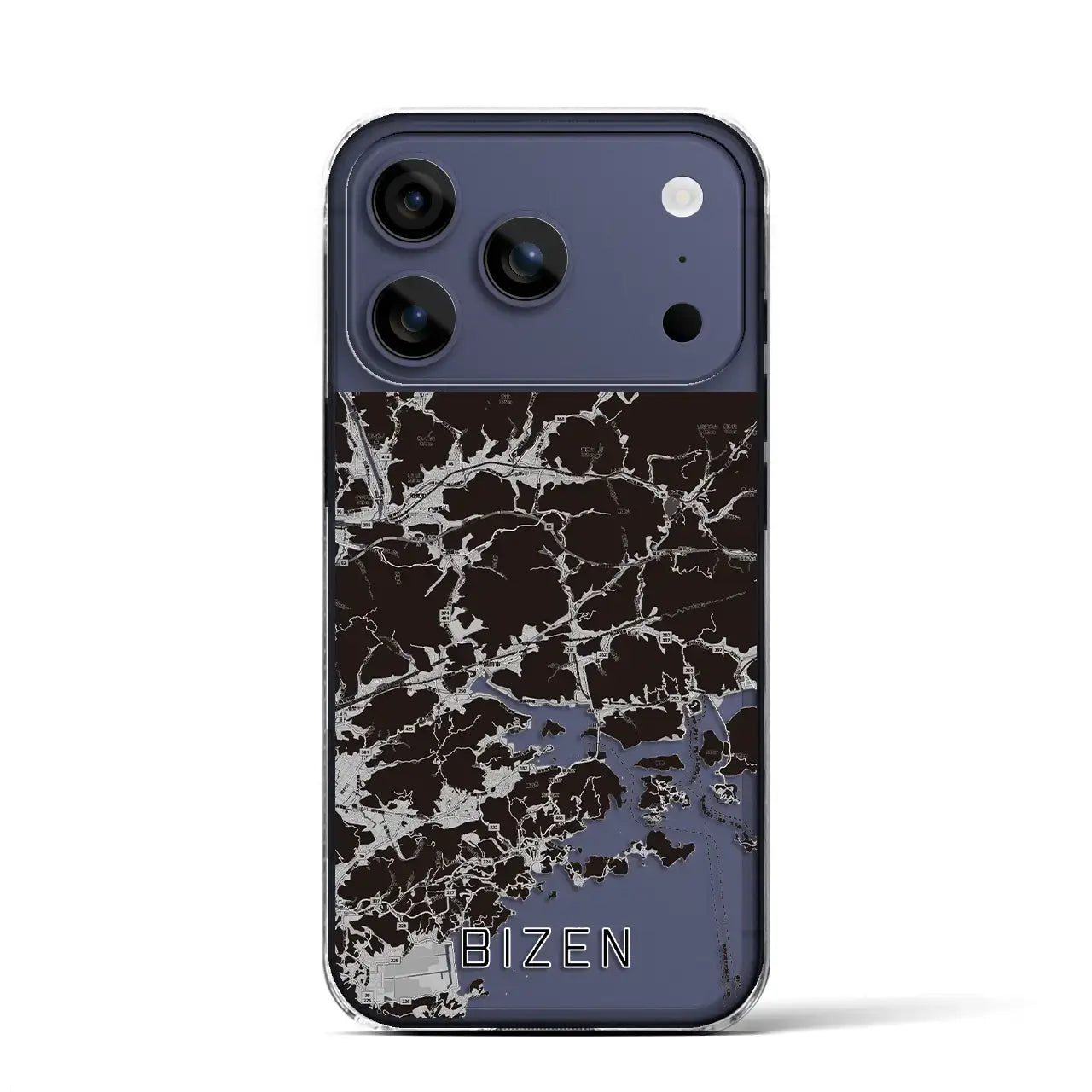 【備前(岡山県)】地図柄iPhoneケース(クリアタイプ)