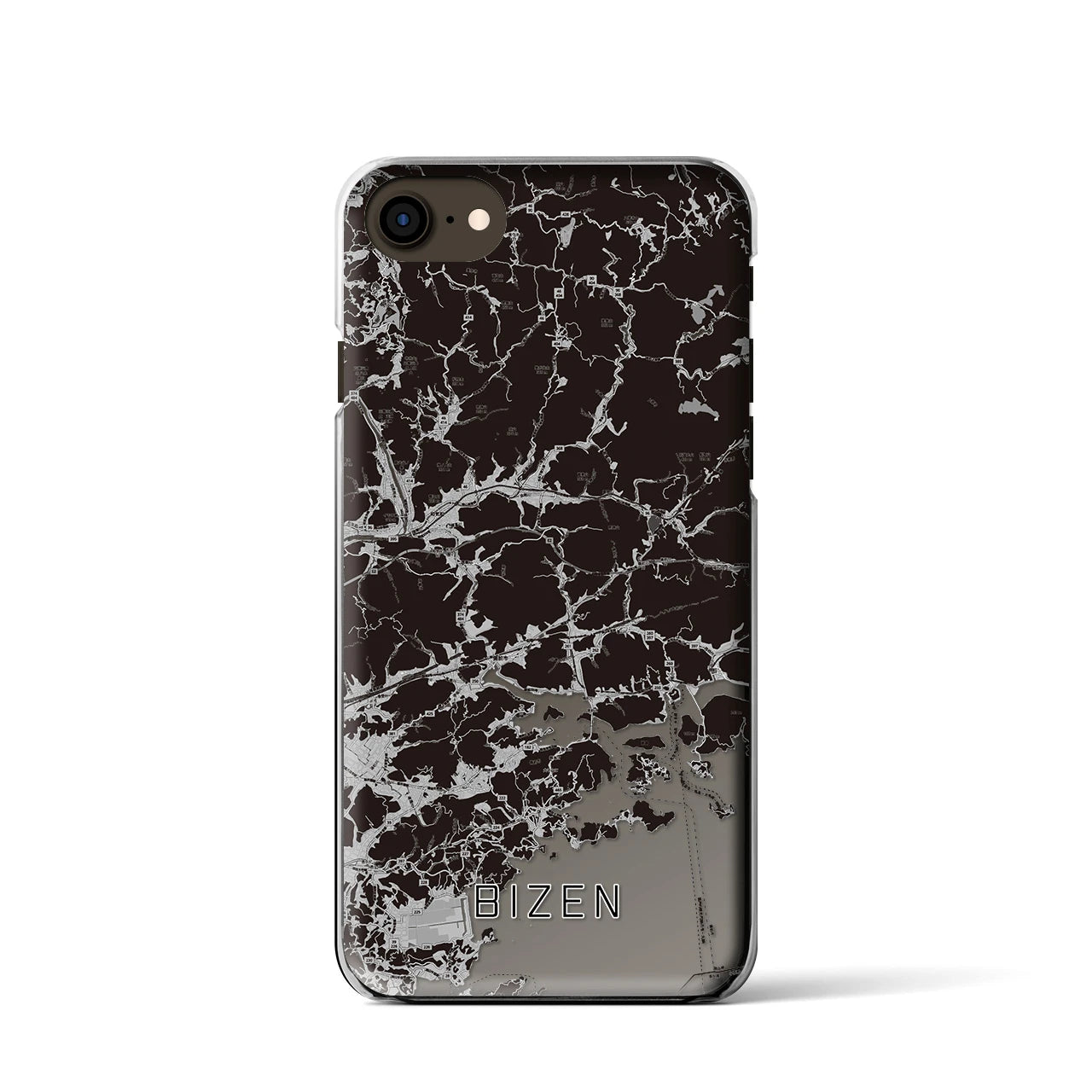 【備前(岡山県)】地図柄iPhoneケース(クリアタイプ)