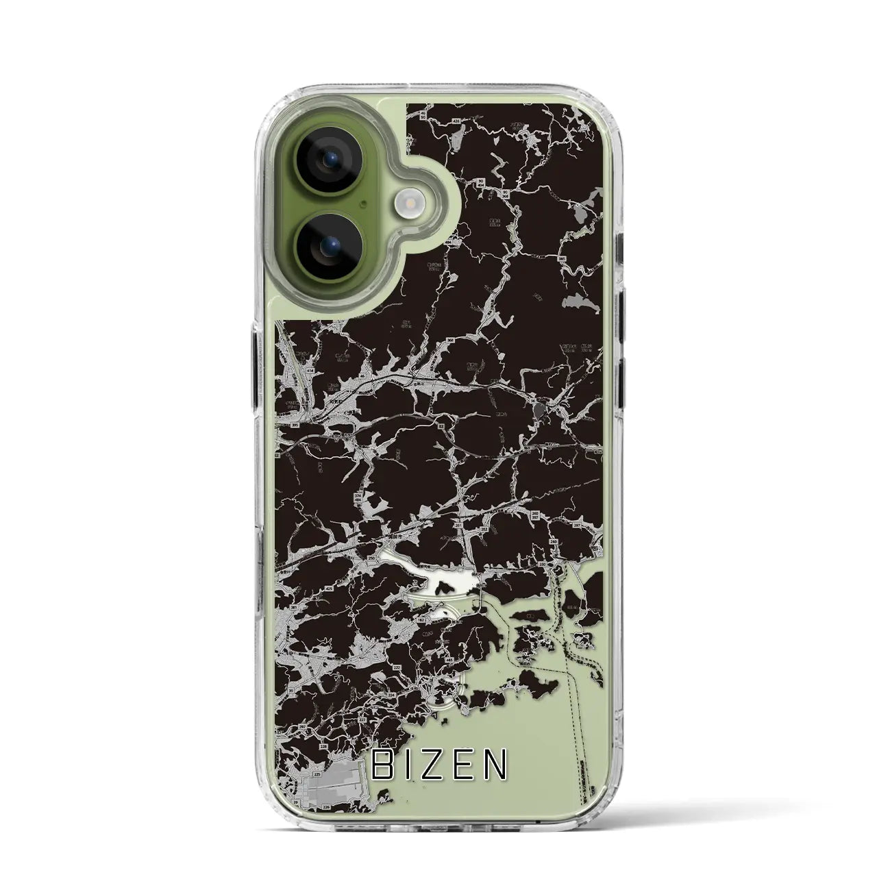 【備前(岡山県)】地図柄iPhoneケース(MagSafeタイプ)