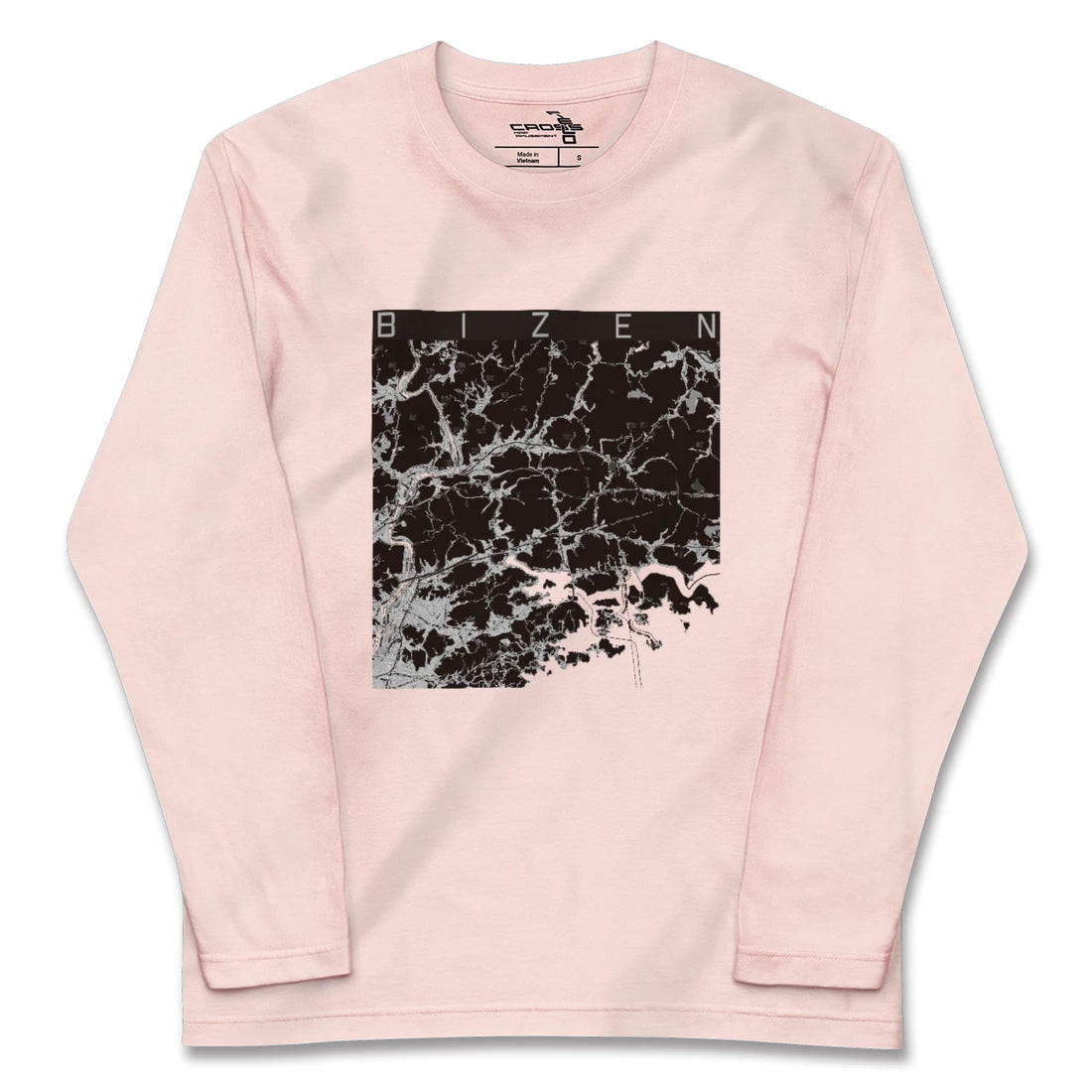 【備前(岡山県)】地図柄ロングスリーブTシャツ