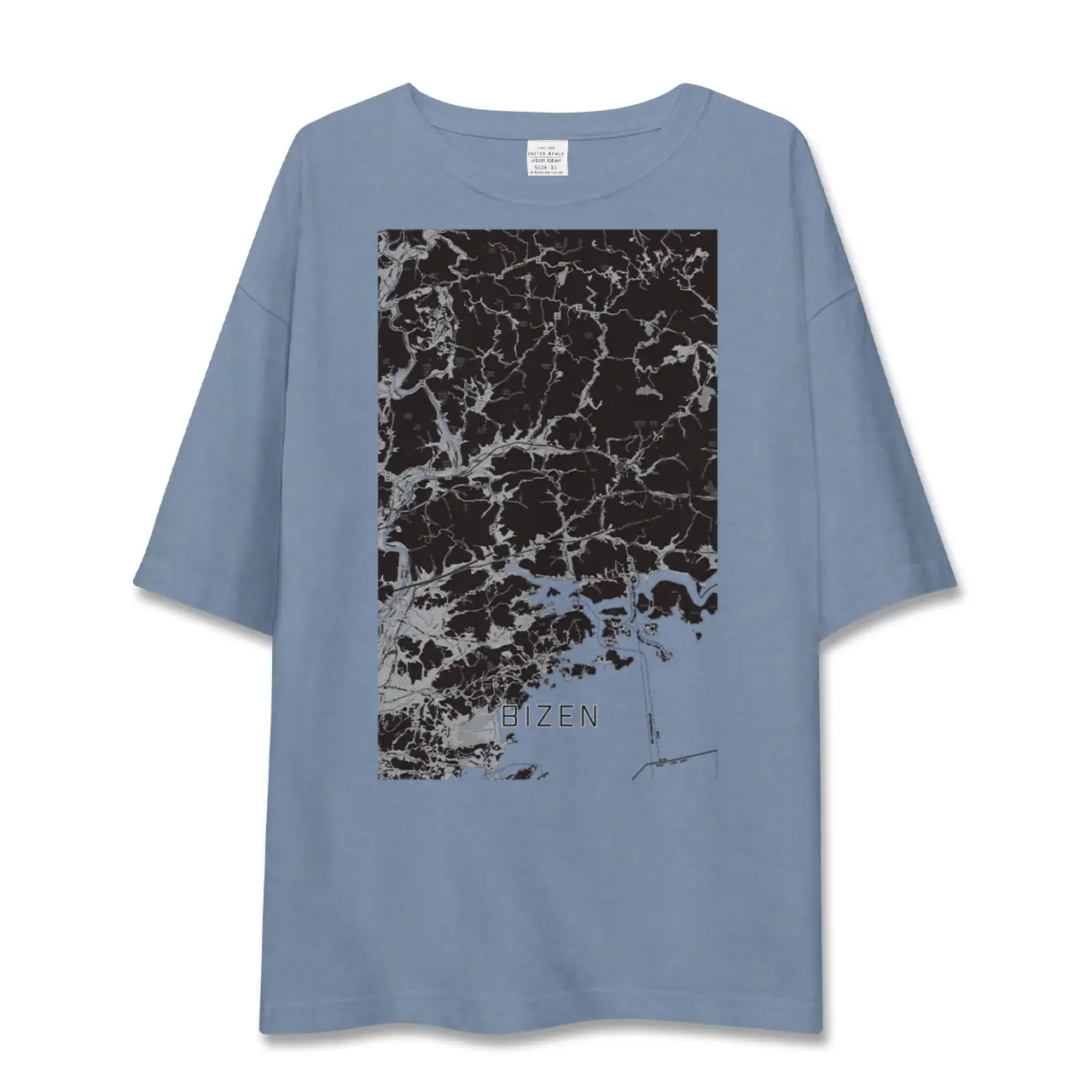 【備前(岡山県)】地図柄ビッグシルエットTシャツ