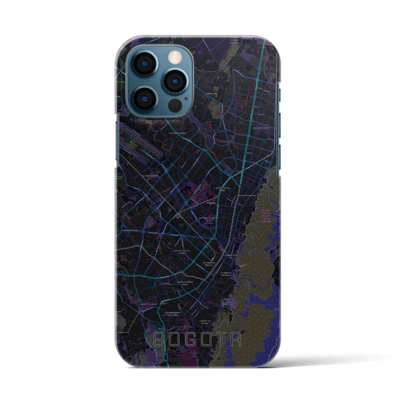 【ボゴタ(コロンビア)】地図柄iPhoneケース(バックカバータイプ)