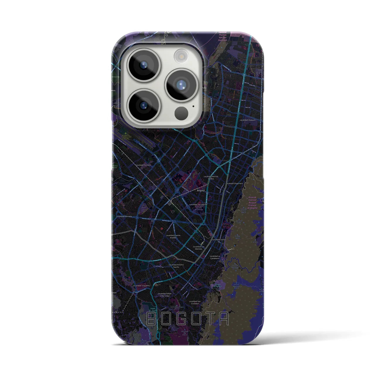 【ボゴタ(コロンビア)】地図柄iPhoneケース(バックカバータイプ)