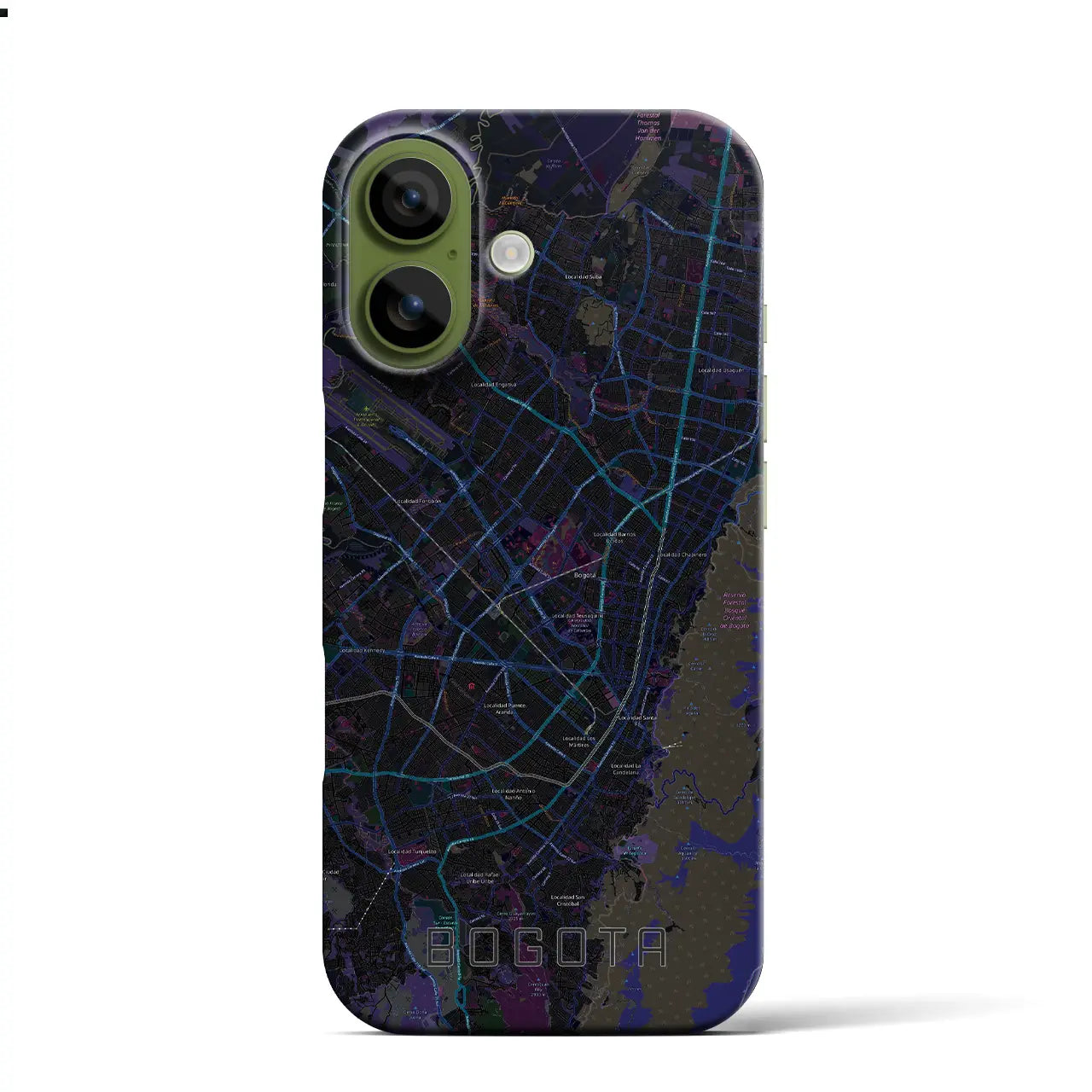 【ボゴタ(コロンビア)】地図柄iPhoneケース(バックカバータイプ)