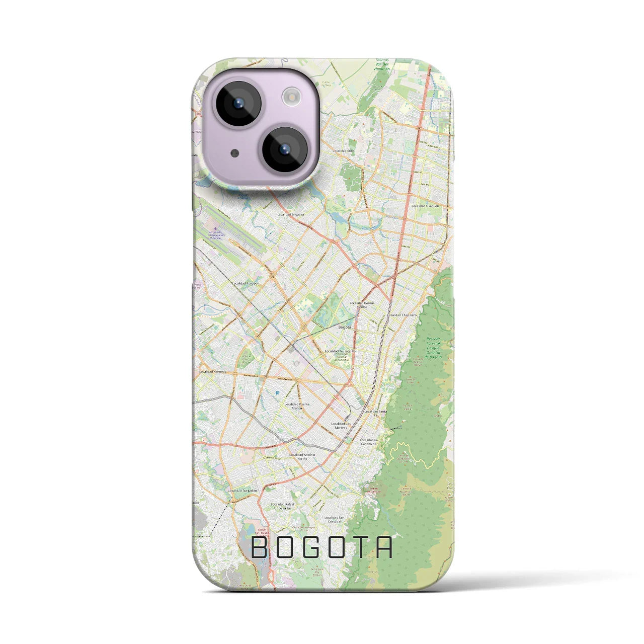 【ボゴタ(コロンビア)】地図柄iPhoneケース(バックカバータイプ)