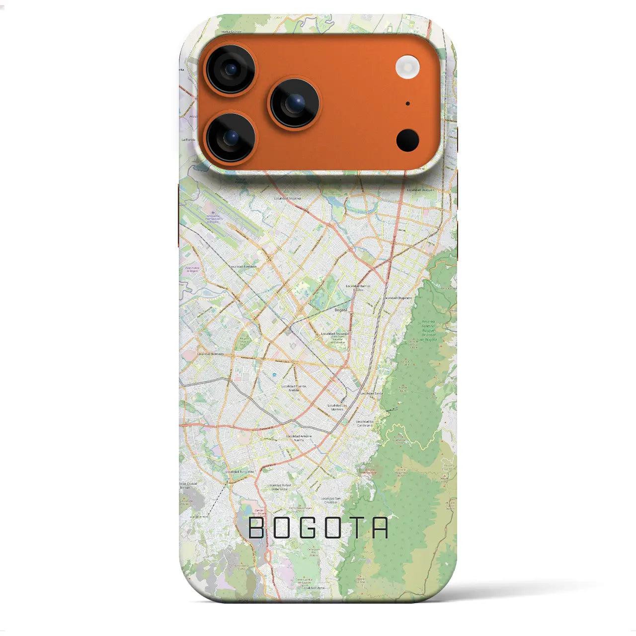 【ボゴタ(コロンビア)】地図柄iPhoneケース(バックカバータイプ)ナチュラル・iPhone 17 Pro Max 用