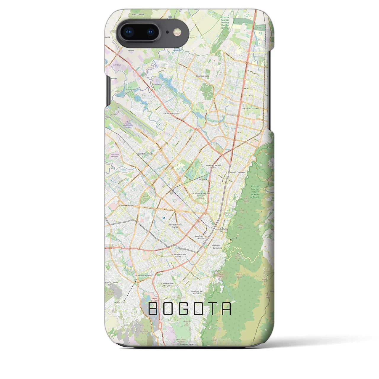 【ボゴタ(コロンビア)】地図柄iPhoneケース(バックカバータイプ)
