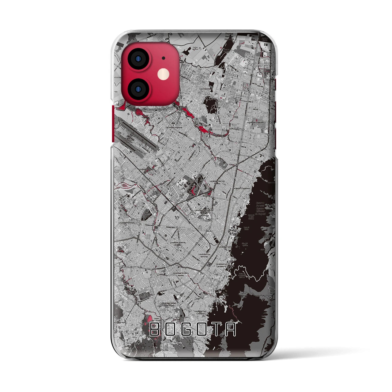 【ボゴタ(コロンビア)】地図柄iPhoneケース(クリアタイプ)