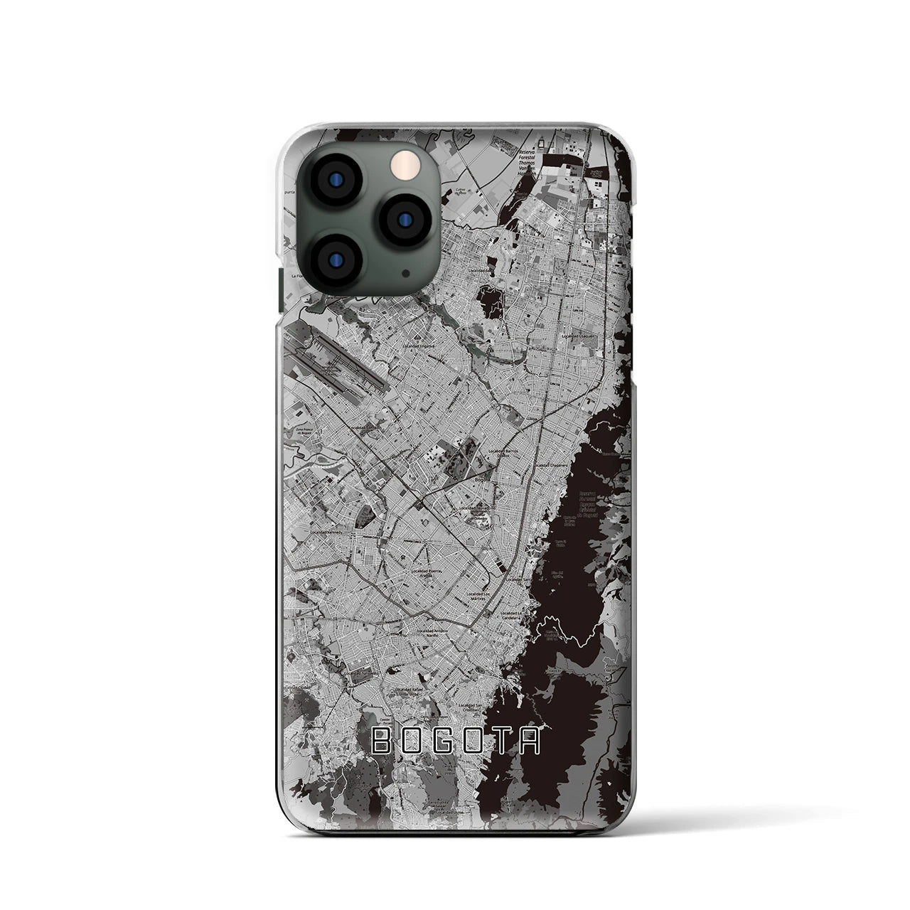 【ボゴタ(コロンビア)】地図柄iPhoneケース(クリアタイプ)