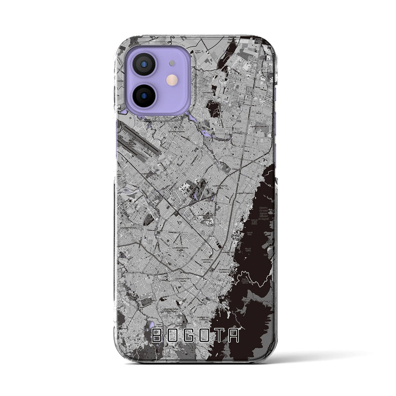 【ボゴタ(コロンビア)】地図柄iPhoneケース(クリアタイプ)